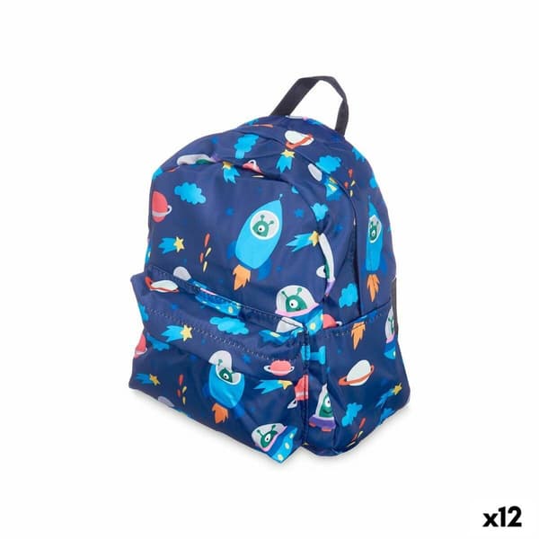 Skoletaske Pincello 589 Multifarvet 28 x 12 x 22 cm Rumskib (12 enheder)