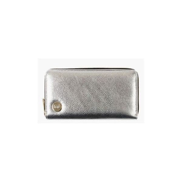 Plånbok - Mi-Pac - Metallisk silver - 100% Polyuretan - Fack med blixtlås - Unisex