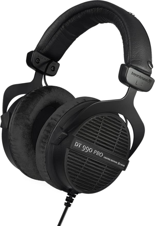 Beyer Dynamic DT 990 Pro, Sort, 80 Ohm - Studio høretelefoner - sort