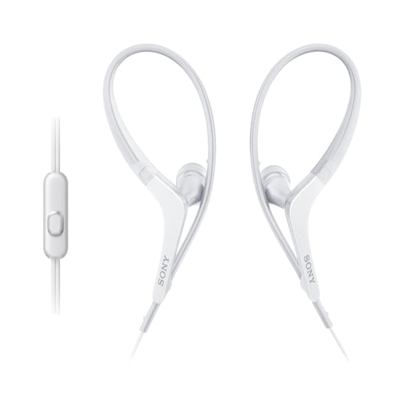 Sony MDR-AS410AP - urheilu - kuulokkeet mikrofonilla - in-ear - kiinnitetty korvan päälle - langallinen - 3,5 mm pistoke - valkoinen