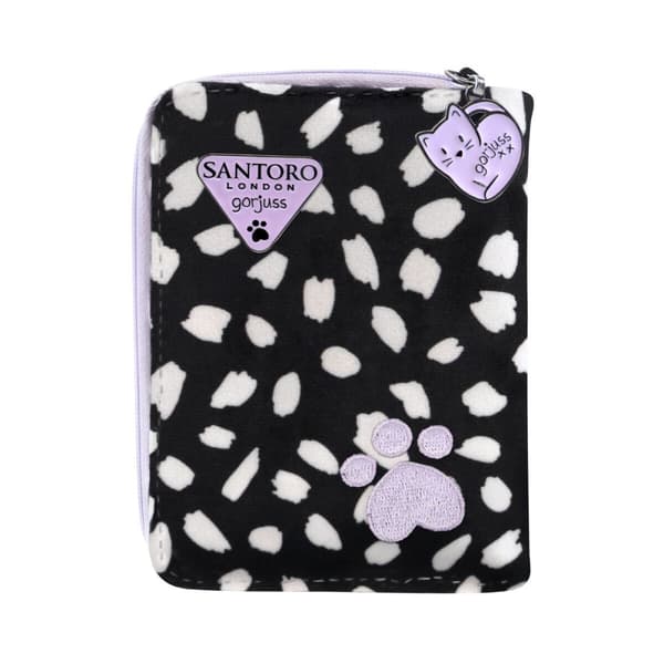 Lommebok Gorjuss Smitten kitten Svart Hvit (10 x 13 x 2,5 cm)