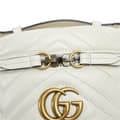 Miniatyrbillede 8 af 10: Pre-owned Gucci Mini GG Marmont Matelasse Leather Round Backpack White