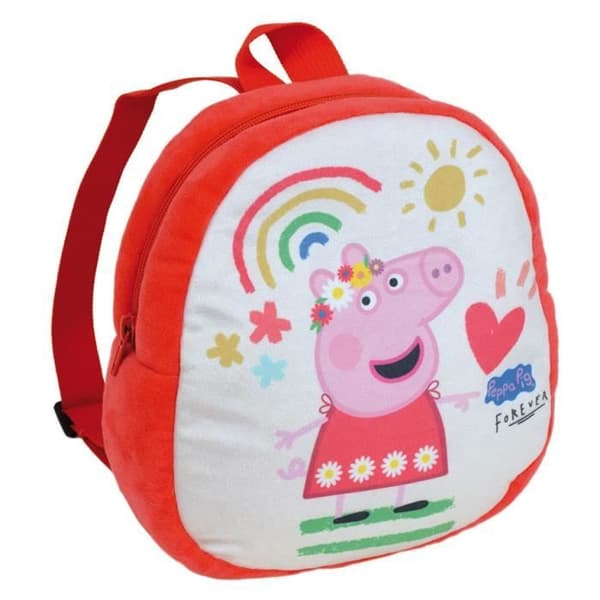 Jemini Peppa Pig barnryggsäck - röd/vit - 3 L