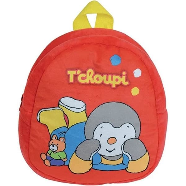 Jemini T'choupi barnryggsäck - röd/blå - 3 L