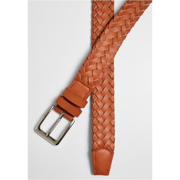 Bälte - Urban Classics - Flätad - Syntetisk - Brun - L/XL - 3,3 cm bred