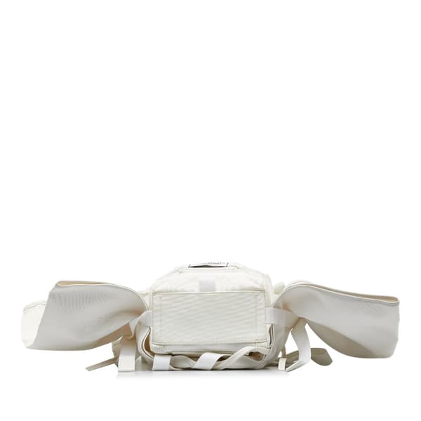 Pre-owned Givenchy Downtown Bow Backpack White
