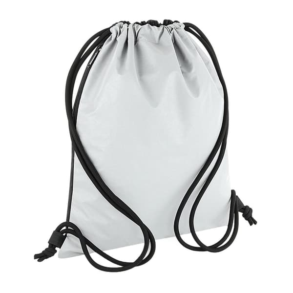 Bagbase Reflective Drawstring Bag Silver One Size