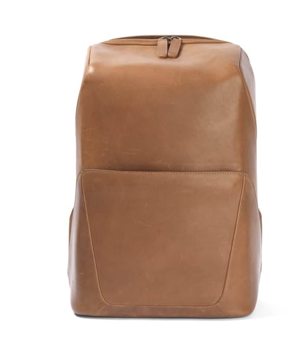 Geneve Datorryggsäck 15,6' Cow wax leather Ljusbrun