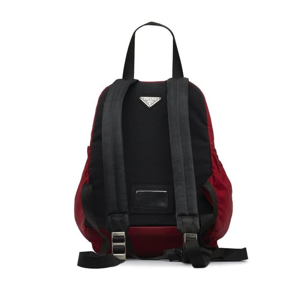 Pre-owned Prada Tessuto Backpack Red