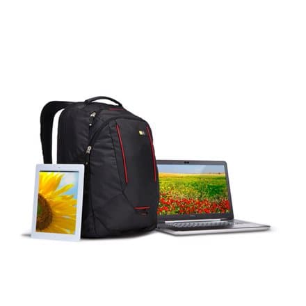 RUCSAC CASE LOGIC, pt. notebook de max. 15.6 inch, 1 compartiment, buzunar frontal x 2 | buzunar lateral x 2 | buzunar dorsal, waterproof, poliester,