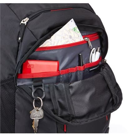 RUCSAC CASE LOGIC, pt. notebook de max. 15.6 inch, 1 compartiment, buzunar frontal x 2 | buzunar lateral x 2 | buzunar dorsal, waterproof, poliester,