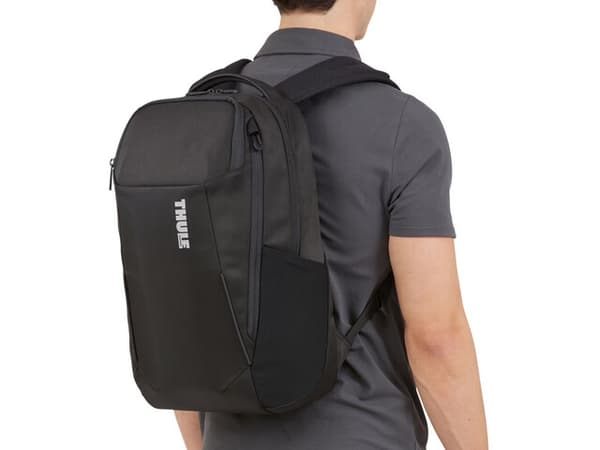 RUCSAC THULE , pt. notebook de max. 15.6 inch, 23 l, 1 compartiment, buzunar frontal x 3 | buzunar lateral x 2, waterproof, poliester, negru, Accent "