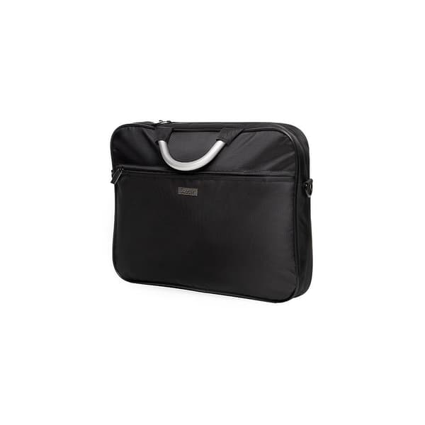 GEANTA SPACER, pt. notebook de max. 15.6", 1 compartiment, buzunar frontal, manere aluminiu, waterproof, nylon, negru, "Axel", "SPSB-AXEL-BK"