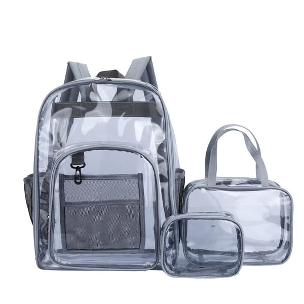 INF Stor genomskinlig ryggsäck Combo Set 3 delar
