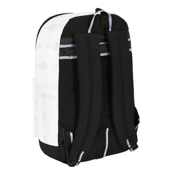 Skoletaske Real Madrid C.F. Sort Hvid (31 x 47 x 15 cm)