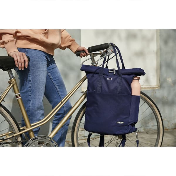 Milan Toprullelukning Urban Bakpack (10 L) 1918 Serie Blå