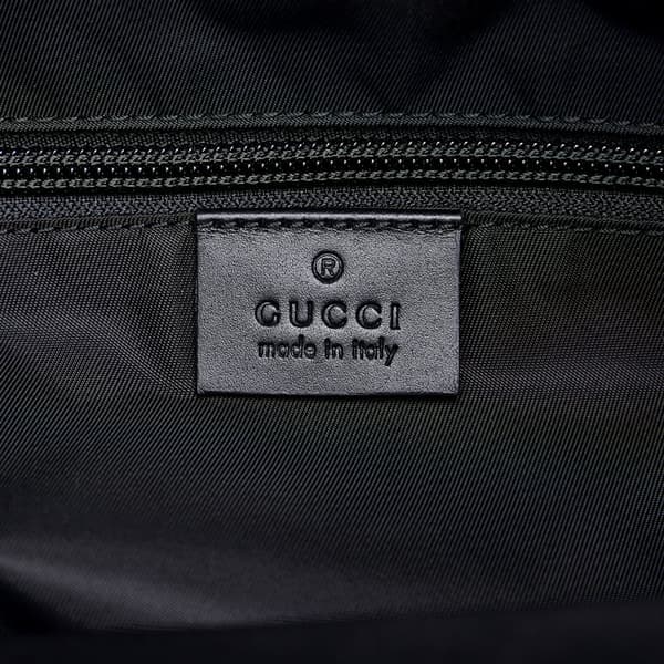 Pre-owned Gucci Web Fold Over Techno Backpack Black