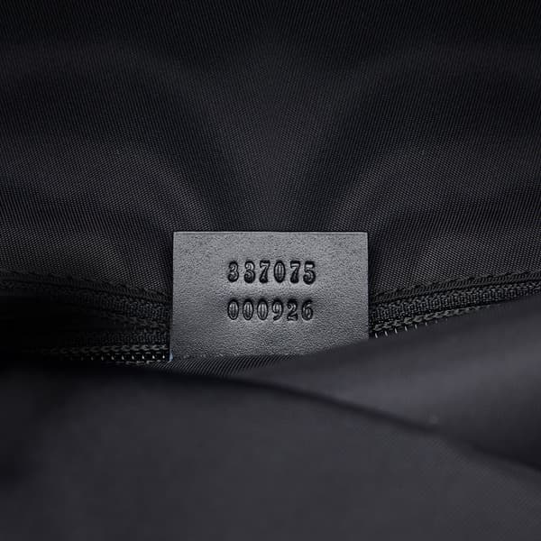 Pre-owned Gucci Web Fold Over Techno Backpack Black