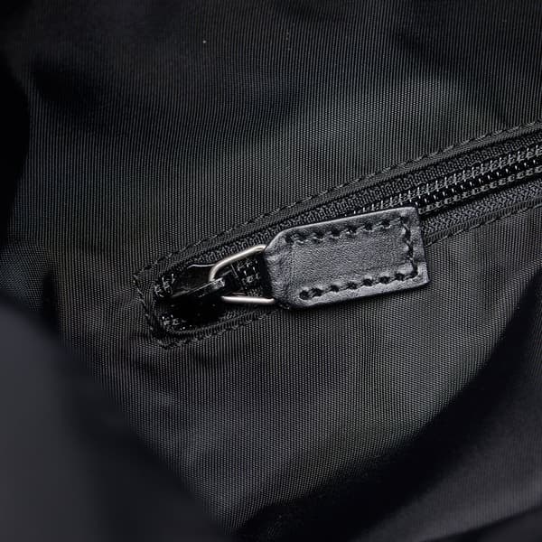 Pre-owned Gucci Web Fold Over Techno Backpack Black