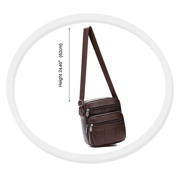 INF Crossbody bag i ekte skinn i retrodesign