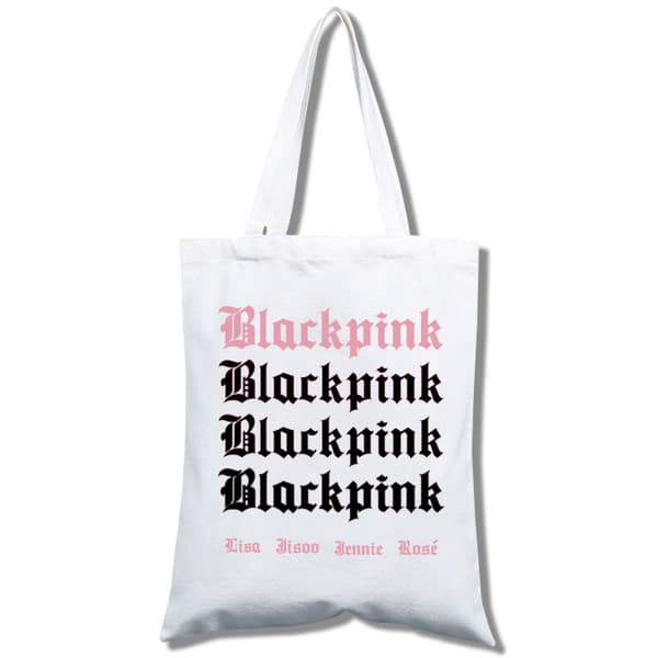 INF Mångsidiga Tygpåsar / Tote Bags Black pink