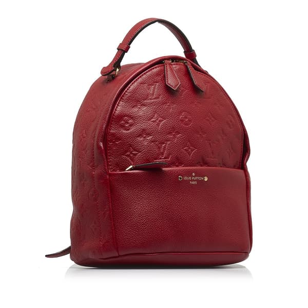 Pre-owned Louis Vuitton Monogram Empreinte Sorbonne Red
