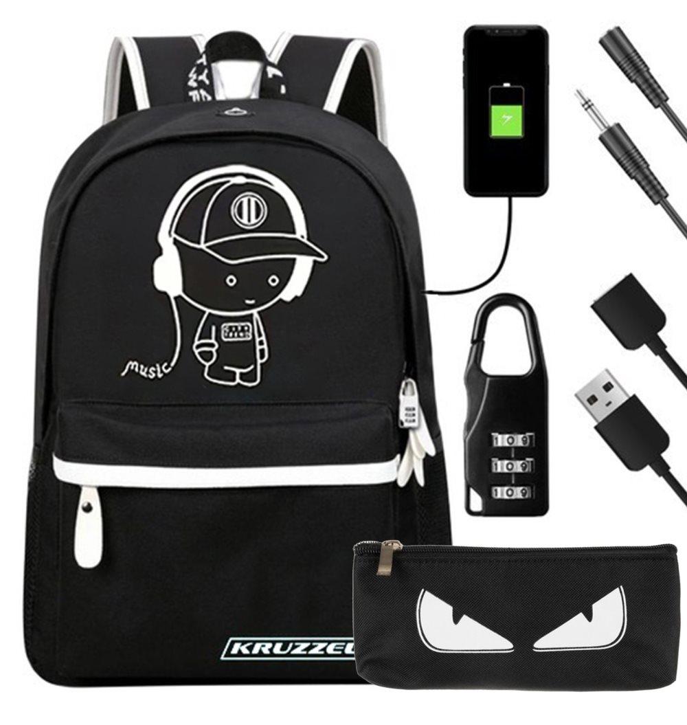 Ryggsäck med LED & Kodlås / Väska - 19L