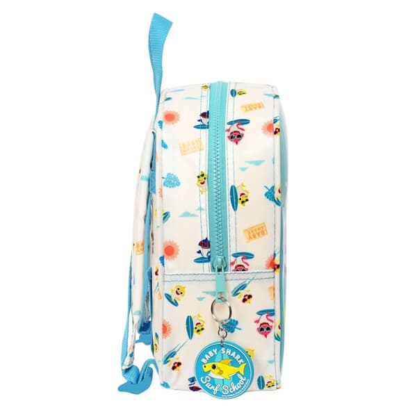 Barnebag Baby Shark Surfing Blå Hvit 22 x 27 x 10 cm