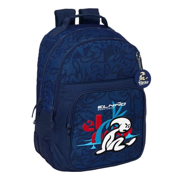 Skolebag El Niño Paradise Marineblå 32 x 42 x 15 cm