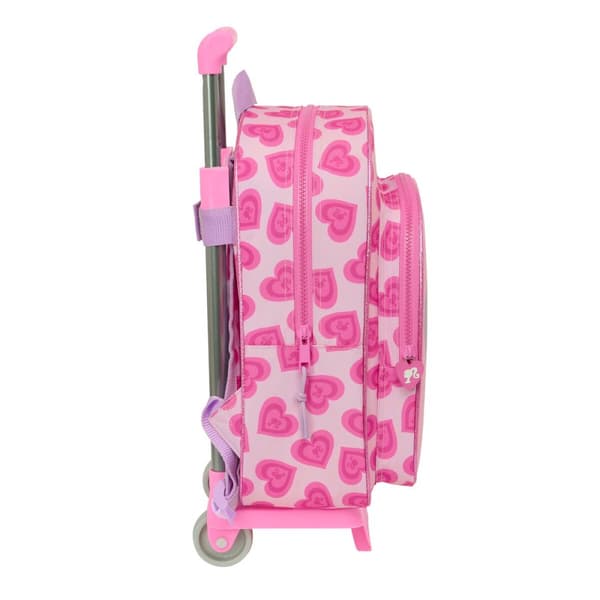 Reppu pyörillä Barbie Love Pinkki 26 x 34 x 11 cm
