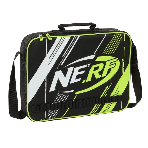 Koulusalkku Nerf Get ready Musta 38 x 28 x 6 cm