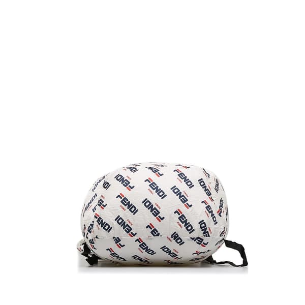 Pre-owned Fendi x Fila Mania Packable Backpack White