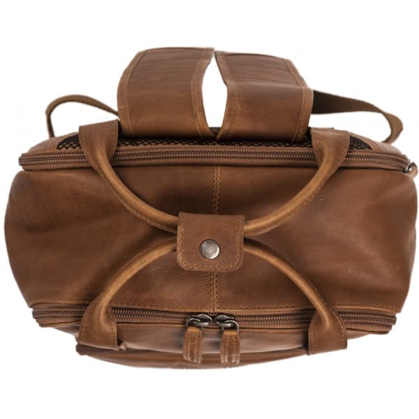 The Chesterfield Brand Belford -ryggsäck för 14-tums bärbar dator, konjak