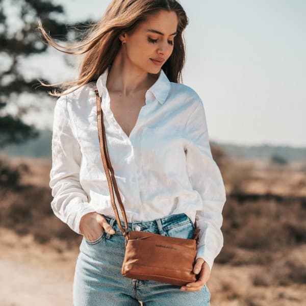 The Chesterfield Brand Salerno - axelväska, konjak