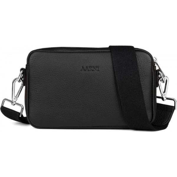 Aarni Crossbody taske - skuldertaske, sort, sølv lynlås