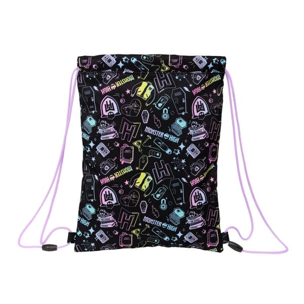Rygsæk med Snore Monster High Sort 26 x 34 x 1 cm