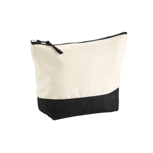 Westford Mill Canvas Dipped Base Toiletry Bag Natural/Black L