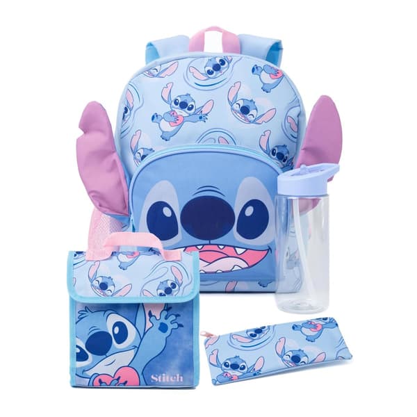 Lilo & Stitch Childrens/Kids 3D Ears Backpack (Pack of 4) Blue One Size