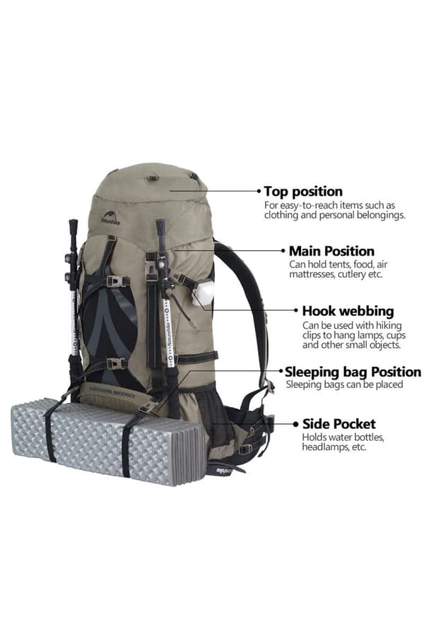 Rygsæk trekking 70l nh70b070-b-brown