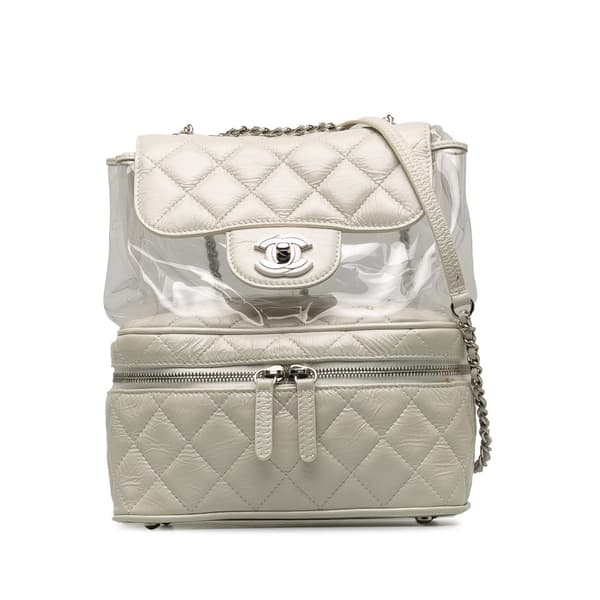 Pre-owned Chanel Aquarium Backpack White