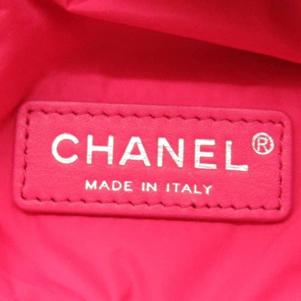 Pre-owned Chanel Printed Nylon Coco Neige Convertible Backpack Pink