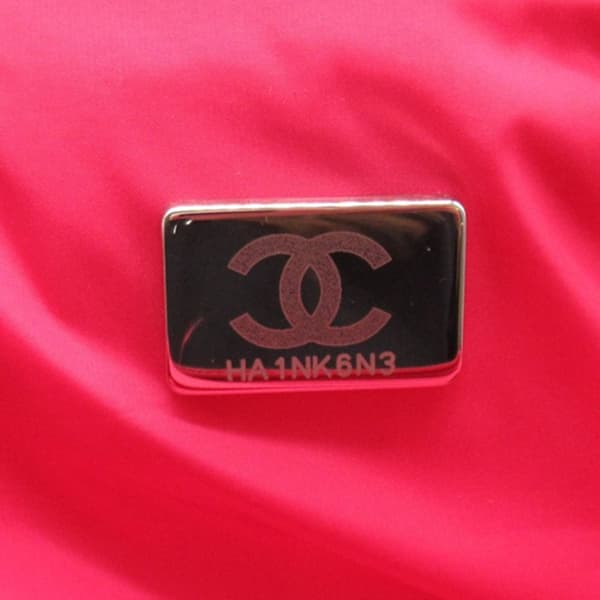 Pre-owned Chanel Printed Nylon Coco Neige Convertible Backpack Pink