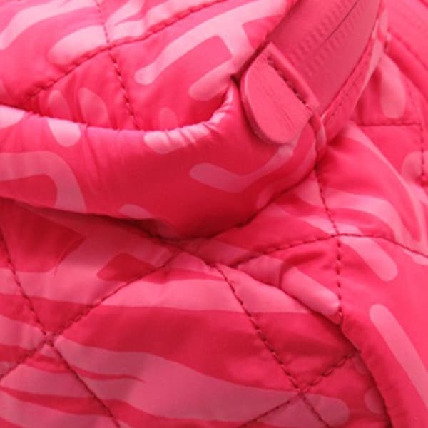Pre-owned Chanel Printed Nylon Coco Neige Convertible Backpack Pink