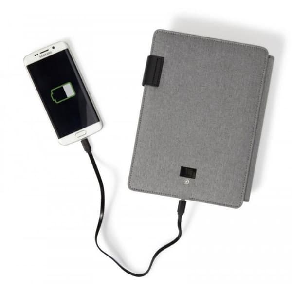 MAVURA konferensmapp » Noble DINA5 konferensmapp med 4000 mah Power Bank skrivmapp med laddning