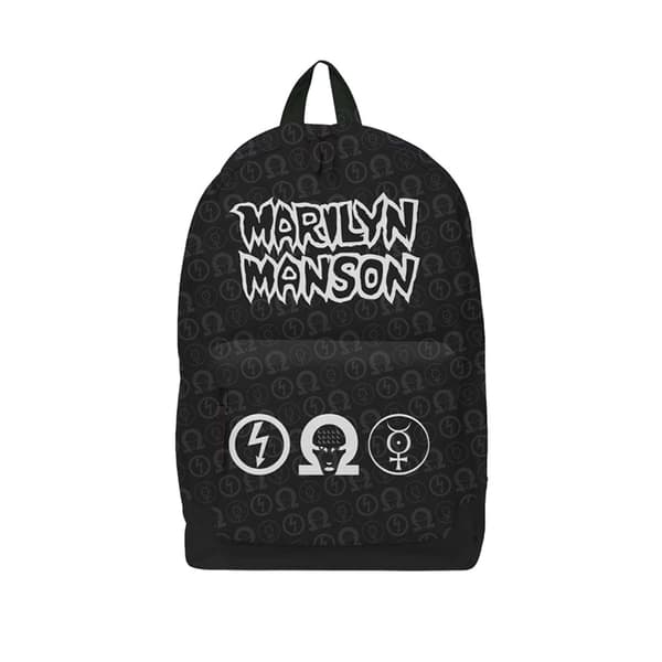 RockSax Marilyn Manson-ryggsäck med logotyp Black/White One Size