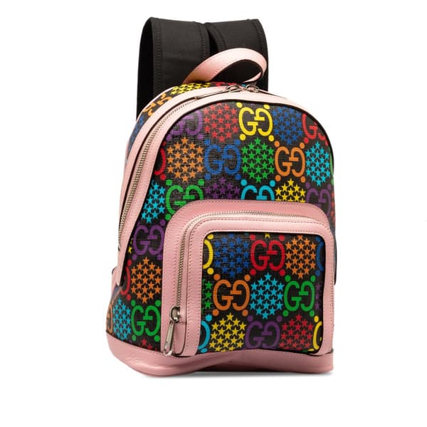 Pre-owned Gucci GG Supreme Psychedelic Backpack Pink