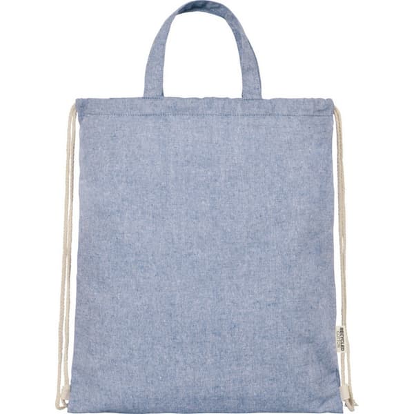 Pheebs Polycotton Drawstring Bag Heather Blue One Size