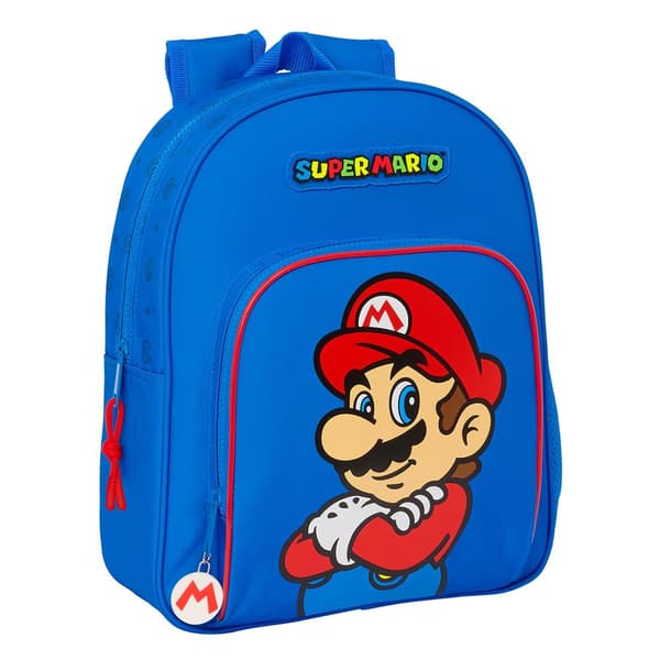 Safta Spædbarn Rygsæk 34 Cm Super Mario Play Blå