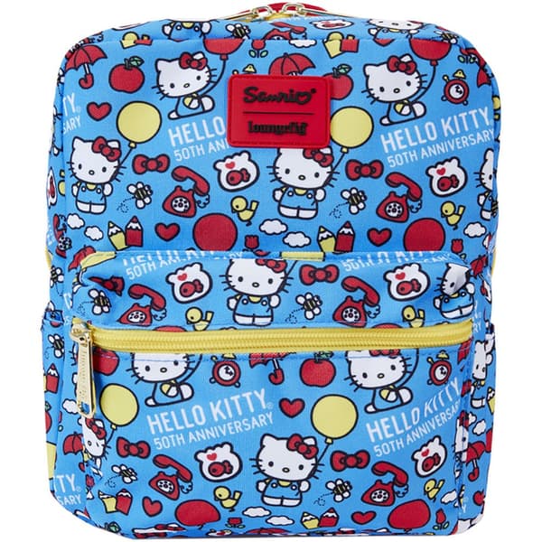 Loungefly 50:e Hello Kitty 24 Centimeter Hello Kitty Ryggsäck Flerfärgad