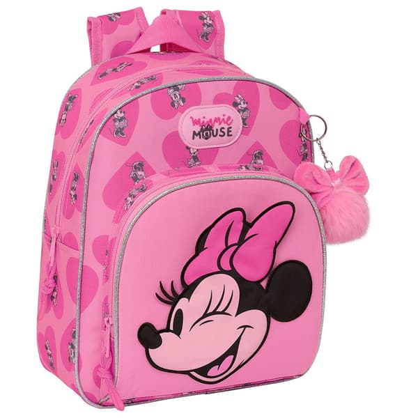 Safta Spædbarn Rygsæk 34 Cm Minnie Mouse Loving Rosa